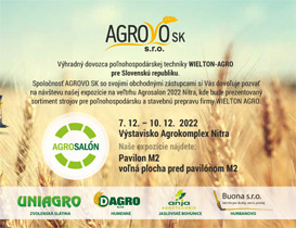 Pozvánka na Agrosalon 2022 Nitra